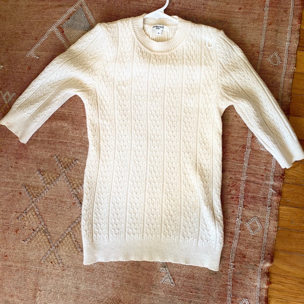 White soft sweater